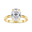 925 Sterling Silver 3.5 Carat Oval Zircon Ring with White Gold Plating for Women