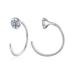 925 Sterling Silver Moissanite 0.3 Carat Earrings for Women