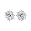 925 Sterling Silver White Gold Plated 0.7cm Pavé Set CZ Earrings for Women