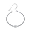 925 Sterling Silver 0.5 Carat Moissanite White Gold Plated Bracelet for Women