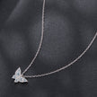 925 Sterling Silver Plated White Gold Moissanite Necklace 40+5cm for Women