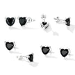 925 Sterling Silver Oxidized CZ Earrings for Women