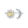 925 Sterling Silver Pavé CZ White Gold Plated Ring for Women