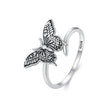 925 Sterling Silver Oxidized Silver 1.4mm Width Rings for Women