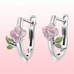 925 Sterling Silver Enamel Oxidized Silver Earrings for Women - 1.5x0.7cm