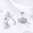 925 Sterling Silver Jewelry Set with Pavé Setting CZ, 2.0*1.4cm