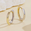 925 Sterling Silver Earrings for Women - 1.3x0.2cm, Plated White Gold