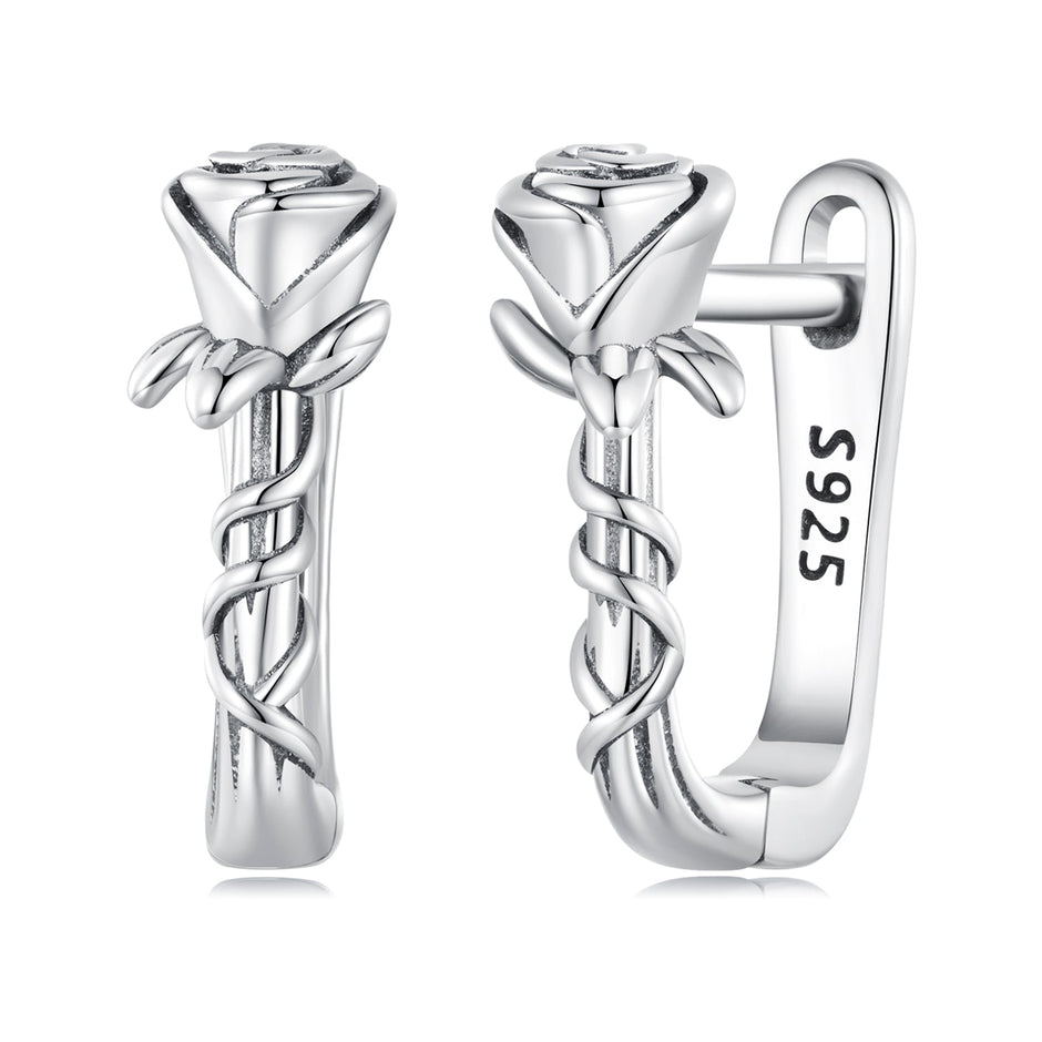 925 Sterling Silver Earrings with Oxidized Finish for Women