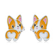 S925 Sterling Silver Oxidized Enamel Earrings