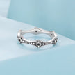925 Sterling Silver Ring with Pavé Setting CZ, Size 6.0