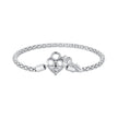 925 Sterling Silver Pavé Setting CZ Bracelet Size 17.0 for Women
