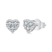 925 Sterling Silver Moissanite 0.03 Carat Earrings for Women