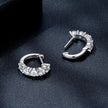 S925 Sterling Silver Moissanite Earrings, 1.3cm, Platinum Plated, for Women