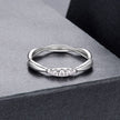 925 Sterling Silver Moissanite Ring with 0.15-0.2cm Gems for Women - Size 6