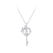 925 Sterling Silver Necklace with CZ in Pavé Setting, 400+50mm Length for Women