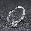 S925 Sterling Silver Ring Width 0.2CM Bead 0.6CM for Women