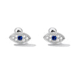 925 Sterling Silver & Pavé Setting CZ Earrings