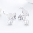 925 Sterling Silver Shell Pearl Earrings for Women