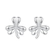 925 Sterling Silver White Gold Plated 0.7cm Earrings for Women