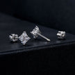 925 Sterling Silver 10mm Moissanite Earrings for Women