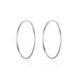 925 Sterling Silver Plated Platinum Earrings 3cm for Women