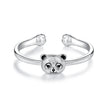 925 Sterling Silver White Gold Plated Enamel Ring for Women