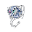 925 Sterling Silver Pendant 1.5*1.2 cm with Enamel and CZ for Women