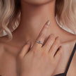 925 Sterling Silver Oxidized Silver 0.8cm Pendant Rings for Women