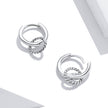 925 Sterling Silver & Oxidized Silver Earrings for Women