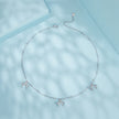 925 Sterling Silver + Plated White Gold Necklace with Adjustable Length for Women