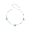 925 Sterling Silver Starfish Design Bracelet with Enamel Process