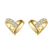 925 Sterling Silver Earrings with Pavé Setting CZ in Gold Plated