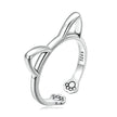 925 Sterling Silver Oxidized Paw Design Ring