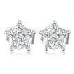 925 Sterling Silver Plated Platinum Pavé Setting CZ Earrings for Women