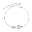 925 Sterling Silver 0.8cm CZ White Gold Plated Bracelet for Women