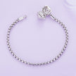 925 Sterling Silver Bracelet 19cm with CZ Stones for Women