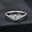 925 Sterling Silver Moissanite 0.15ct Ring Size 7 for Women