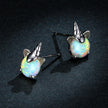 S925 Sterling Silver Earrings with Translucent Opal