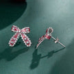 925 Sterling Silver Earrings with Enamel Process in White Gold Plating for Women