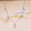 925 Sterling Silver 5.0mm Moissanite Necklace for Women