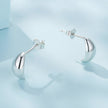 925 Sterling Silver Earrings, Size 10*5mm - Oxidized Silver for Women