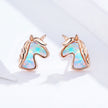 925 Sterling Silver Opal Earrings for Women