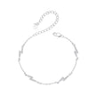 925 Sterling Silver Pave Setting CZ Bracelet with White Gold Plating