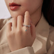 925 Sterling Silver Ring with Pavé Setting and CZ for Women