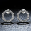925 Sterling Silver Pavé Setting CZ Earrings