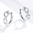 925 Sterling Silver Earrings - 1.2*0.4cm, Platinum Plated for Women