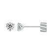 925 Sterling Silver Moissanite Earring 0.7cm White Gold Plated for Women