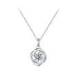 925 Sterling Silver 0.5 Carat Moissanite Necklace with White Gold Plating for Women
