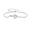 S925 Sterling Silver & Pavé CZ Platinum-Plated Bracelet