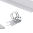 925 Sterling Silver CZ Pavé Setting Earrings